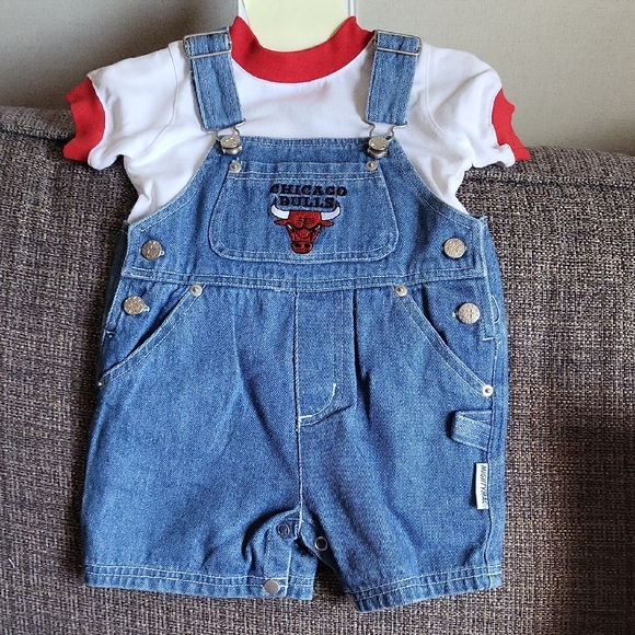 mightymac Other - Kids Denim Overalls Chicago Bulls